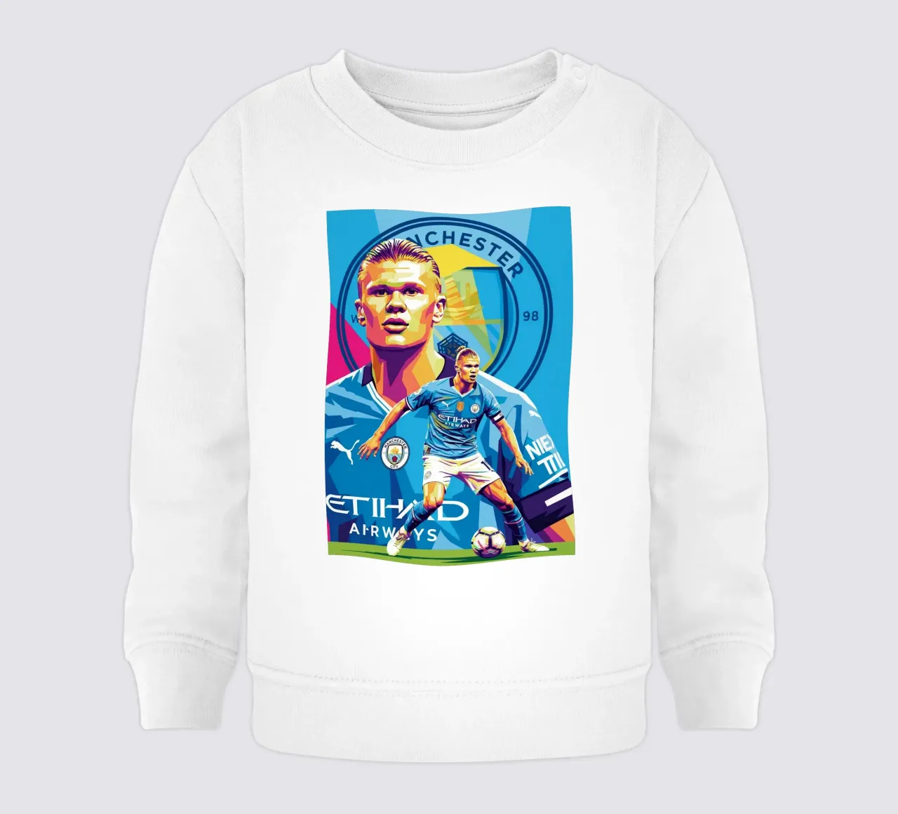Erling Haaland- WPAP art style (2) felpa neonato da Hantamrata