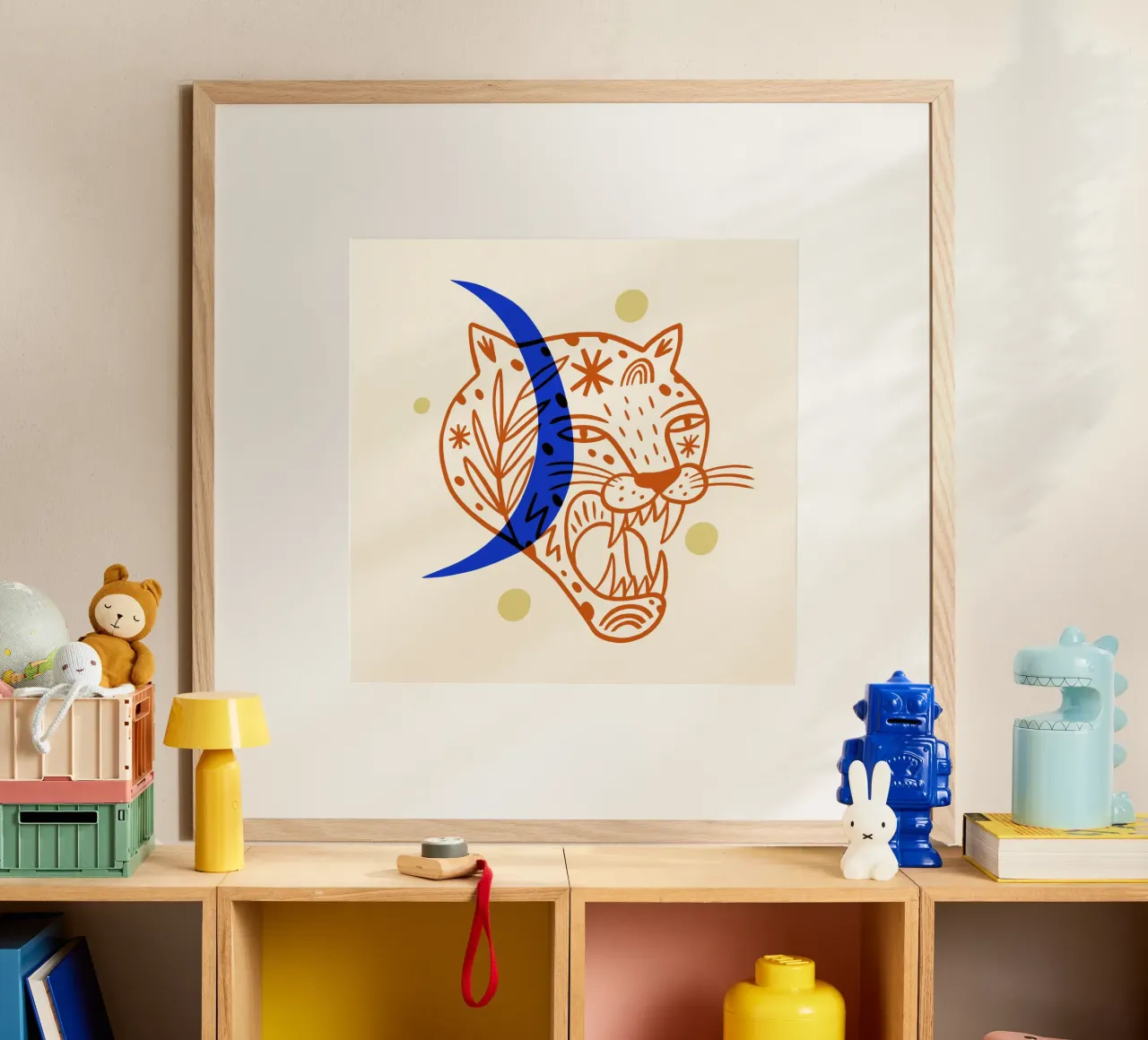 Boho Tiger No 02 poster con telaio in plastica da treechild