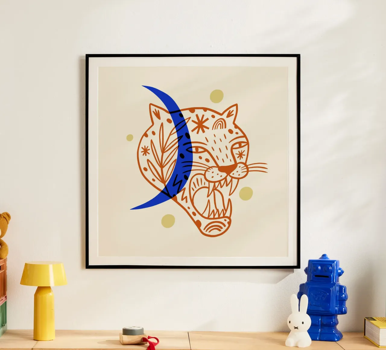 Boho Tiger No 02 poster con telaio in plastica da treechild
