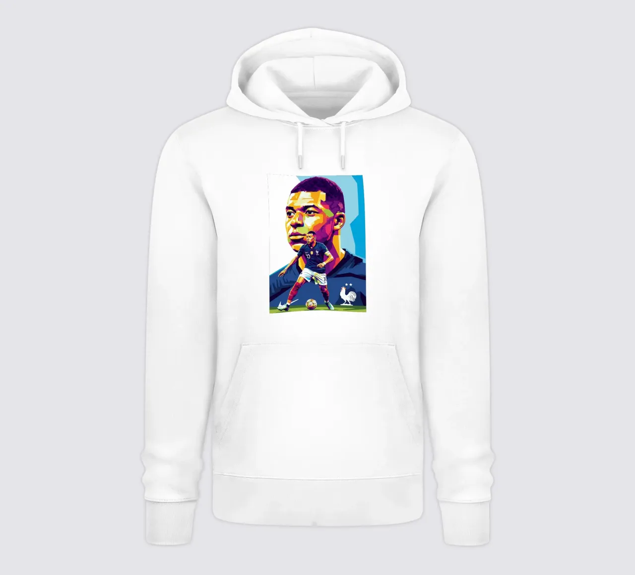 Kylian Mbappe - WPAP art style (1) felpa con cappuccio da Hantamrata