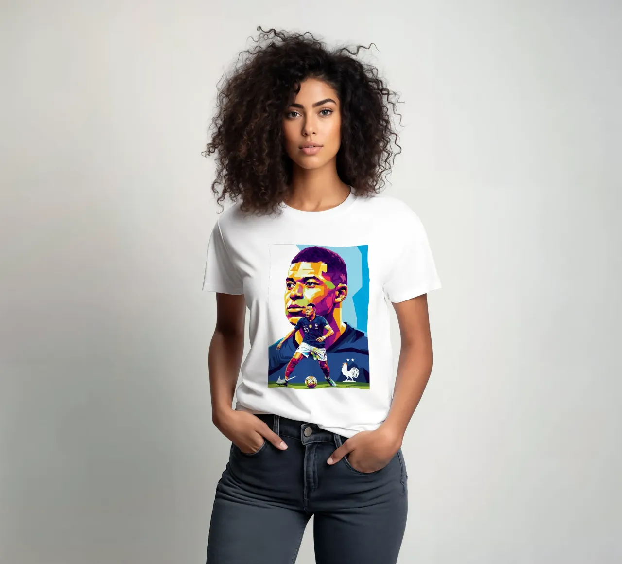 Kylian Mbappe - WPAP art style (1) t-shirt da Hantamrata