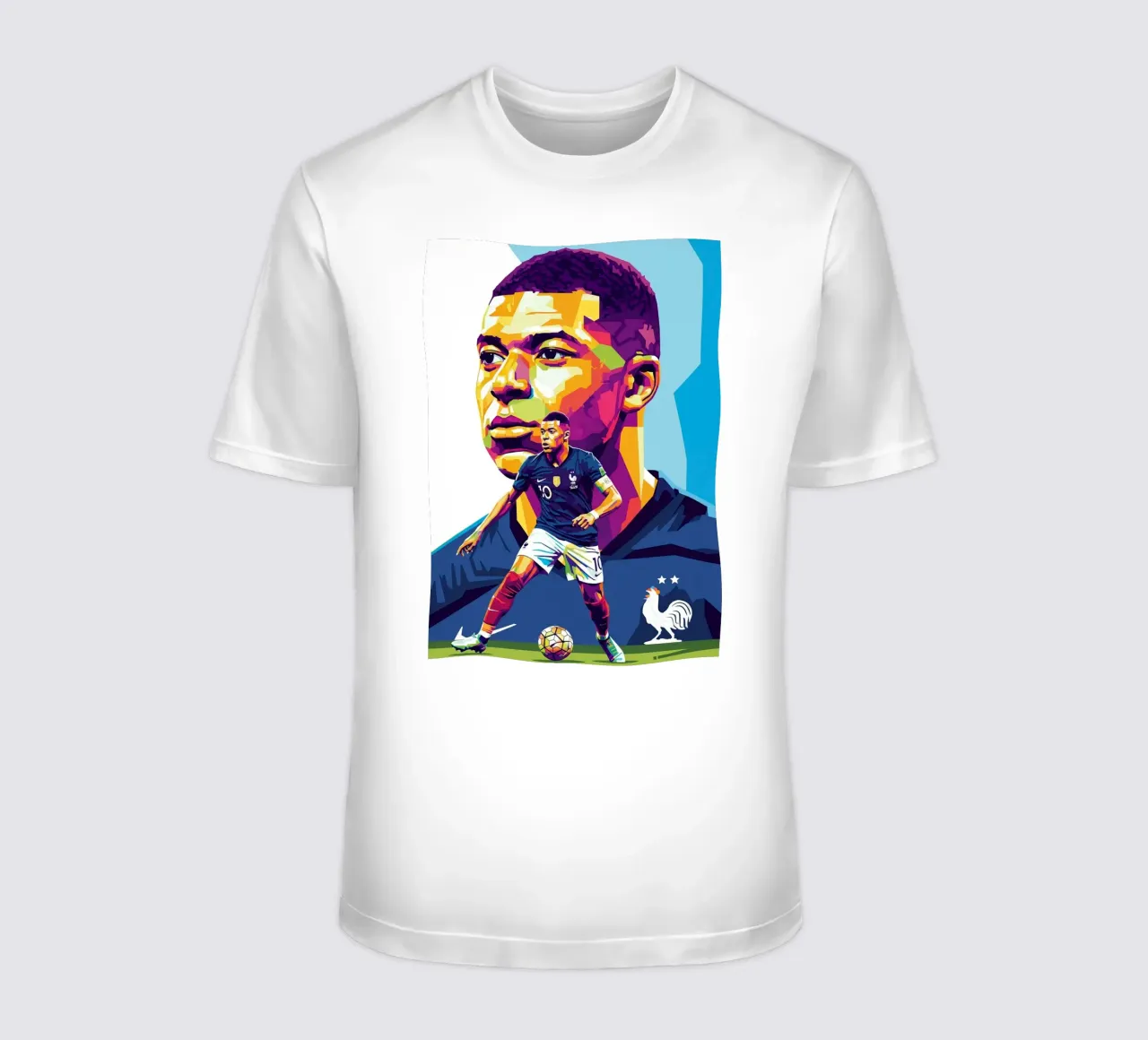 Kylian Mbappe - WPAP art style (1) t-shirt da Hantamrata