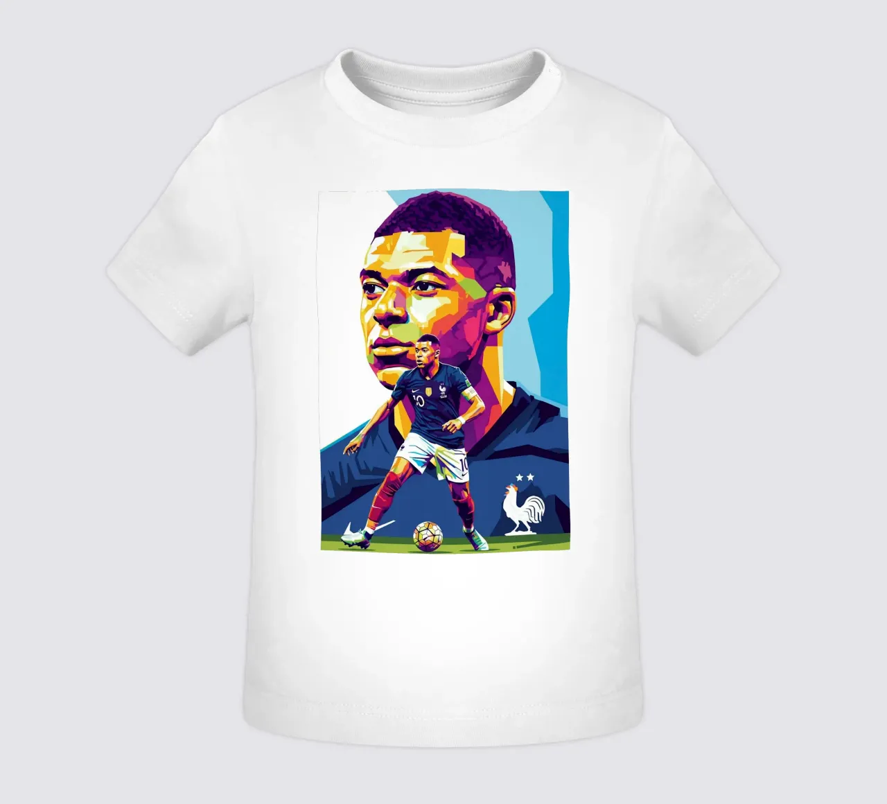 Kylian Mbappe - WPAP art style (1) maglietta neonato da Hantamrata
