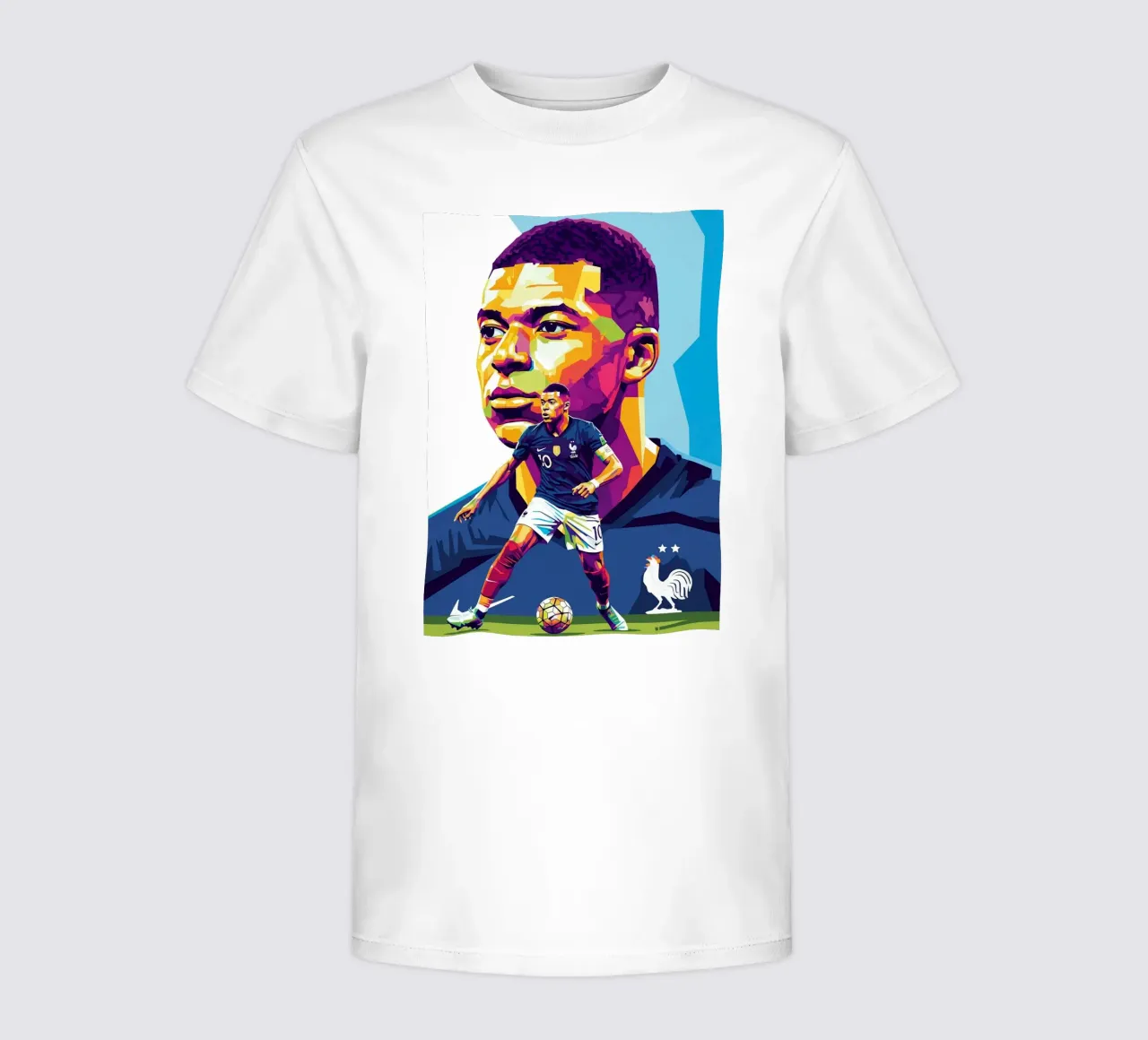Kylian Mbappe - WPAP art style (1) t-shirt bambini da Hantamrata