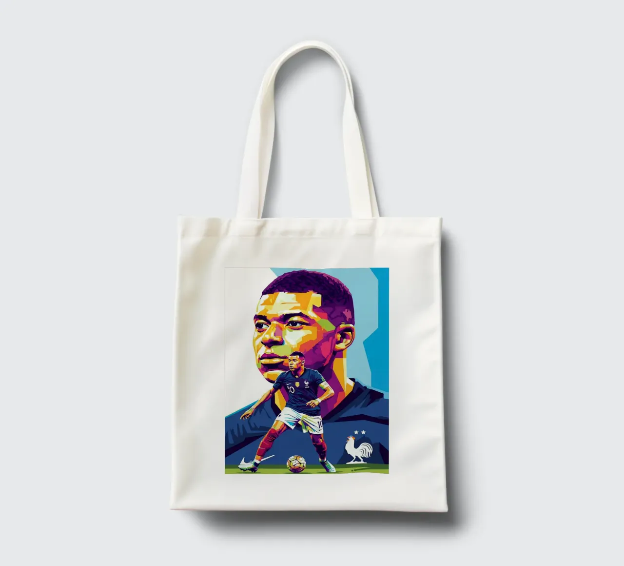 Kylian Mbappe - WPAP art style (1) borsa in juta da Hantamrata