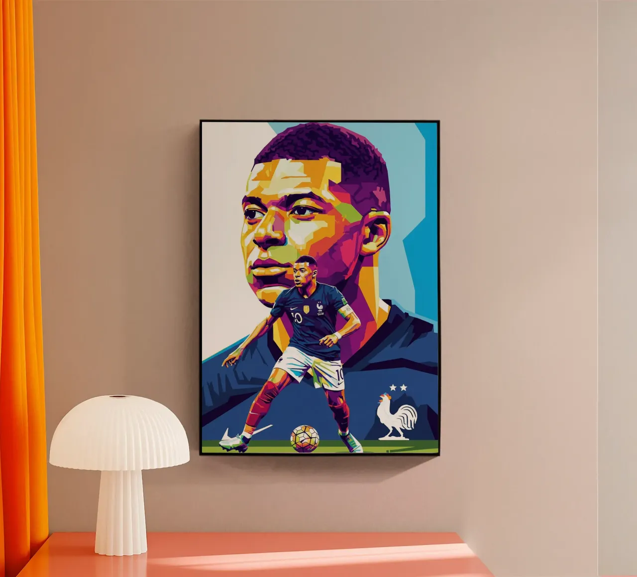 Kylian Mbappe - WPAP art style (1) plexiglass da Hantamrata