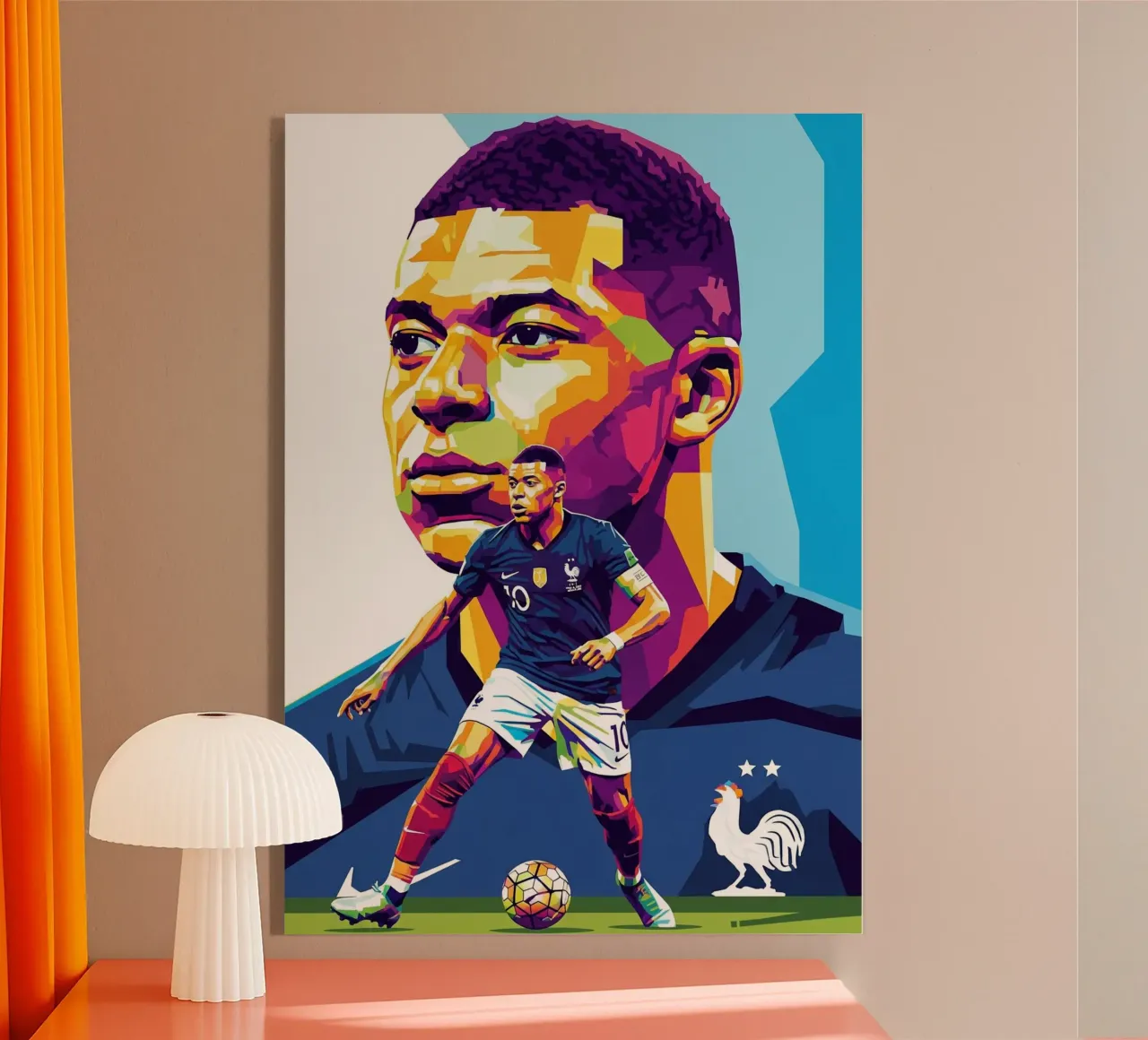Kylian Mbappe - WPAP art style (1) plexiglass da Hantamrata