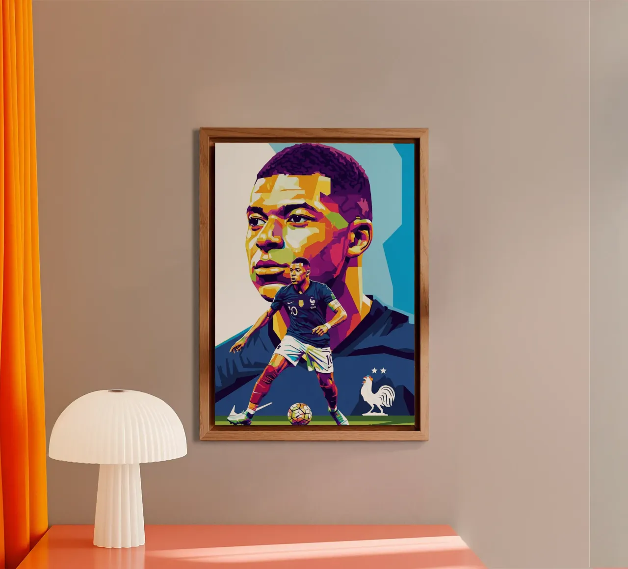 Kylian Mbappe - WPAP art style (1) alluminio dibond da Hantamrata