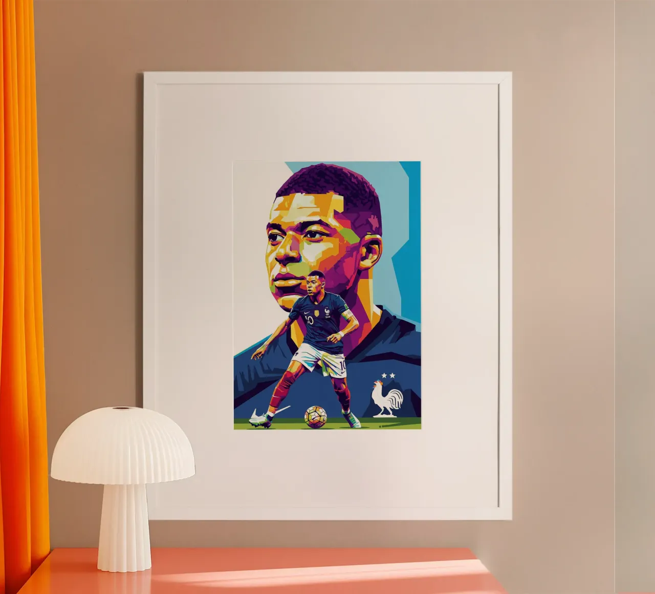 Kylian Mbappe - WPAP art style (1) carta hahnemühle da Hantamrata