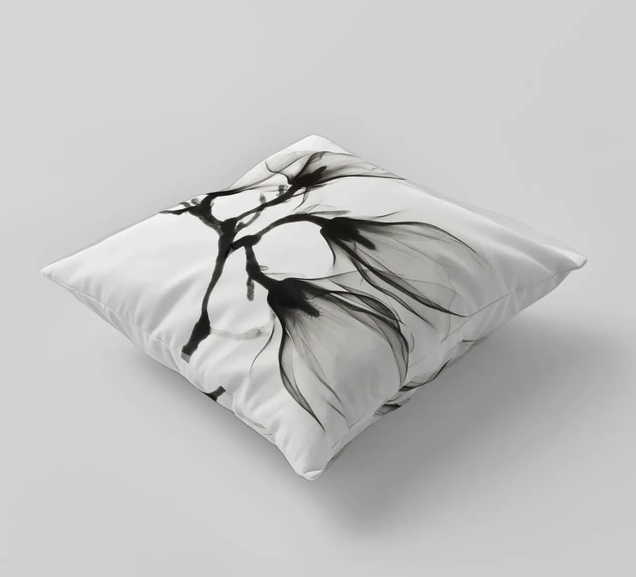Magnolia Branch with Four Flowers (ca. 1910–1925) decorative cushion by Venus Art