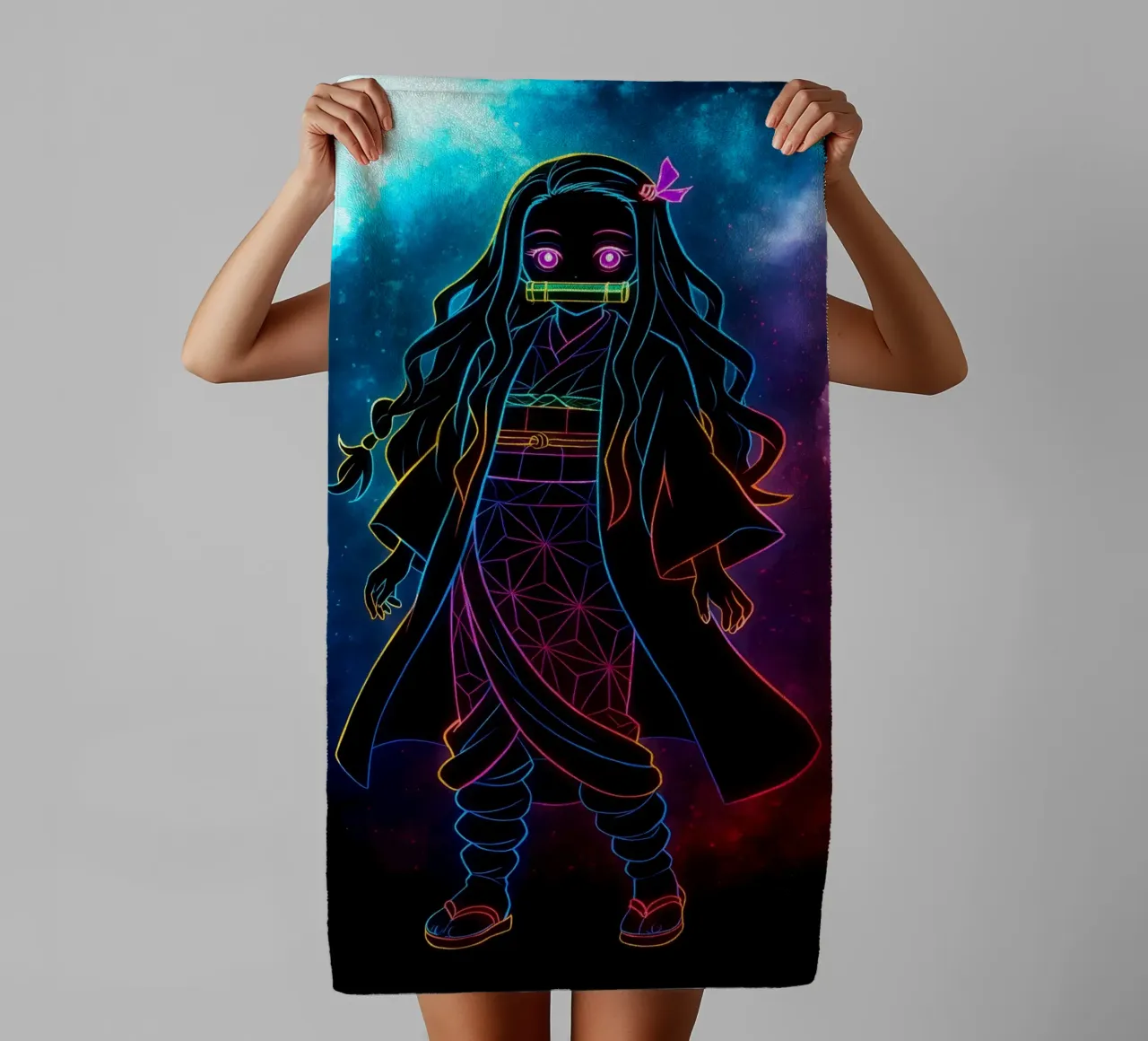 Soul Of Demon slayer Kamado Nezuko towel by DGSoulheroes