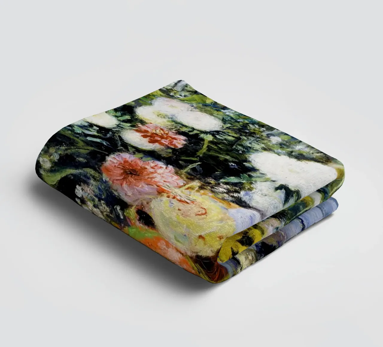 Fiori misti in un vaso di terracotta di Renoir asciugamano da bagno da Venus Art