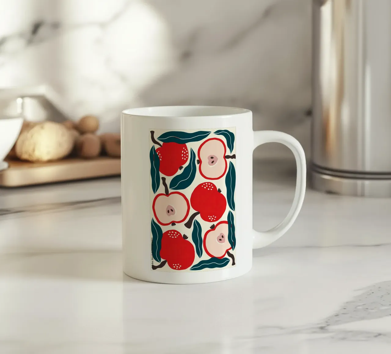 Mele e foglie tazza in ceramica da Haleigh