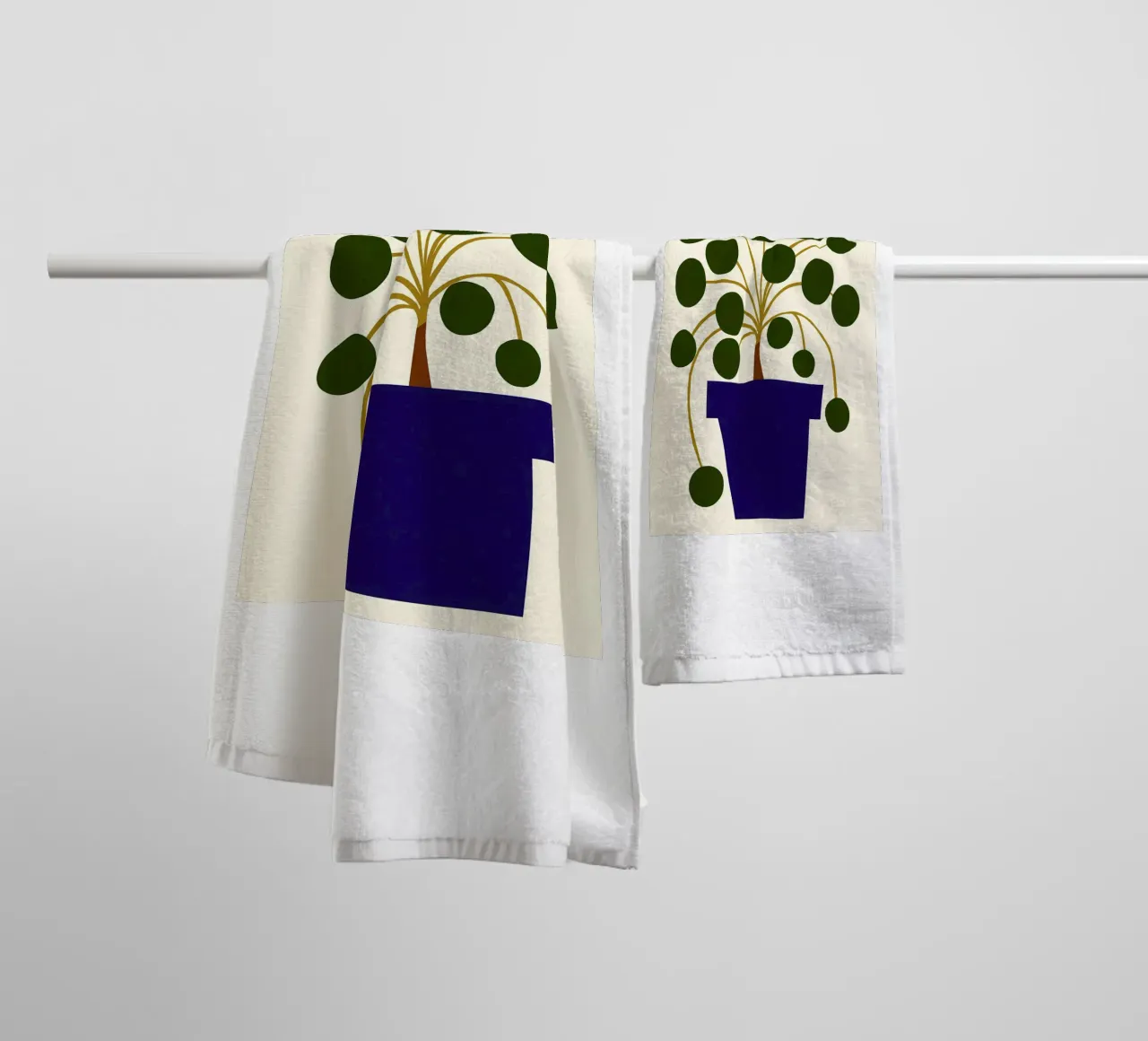 Abstract Botanical towel by Haleigh