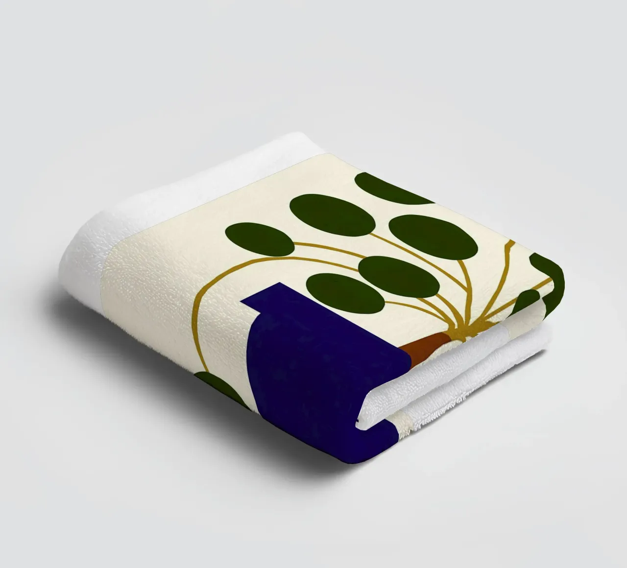 Abstract Botanical towel by Haleigh