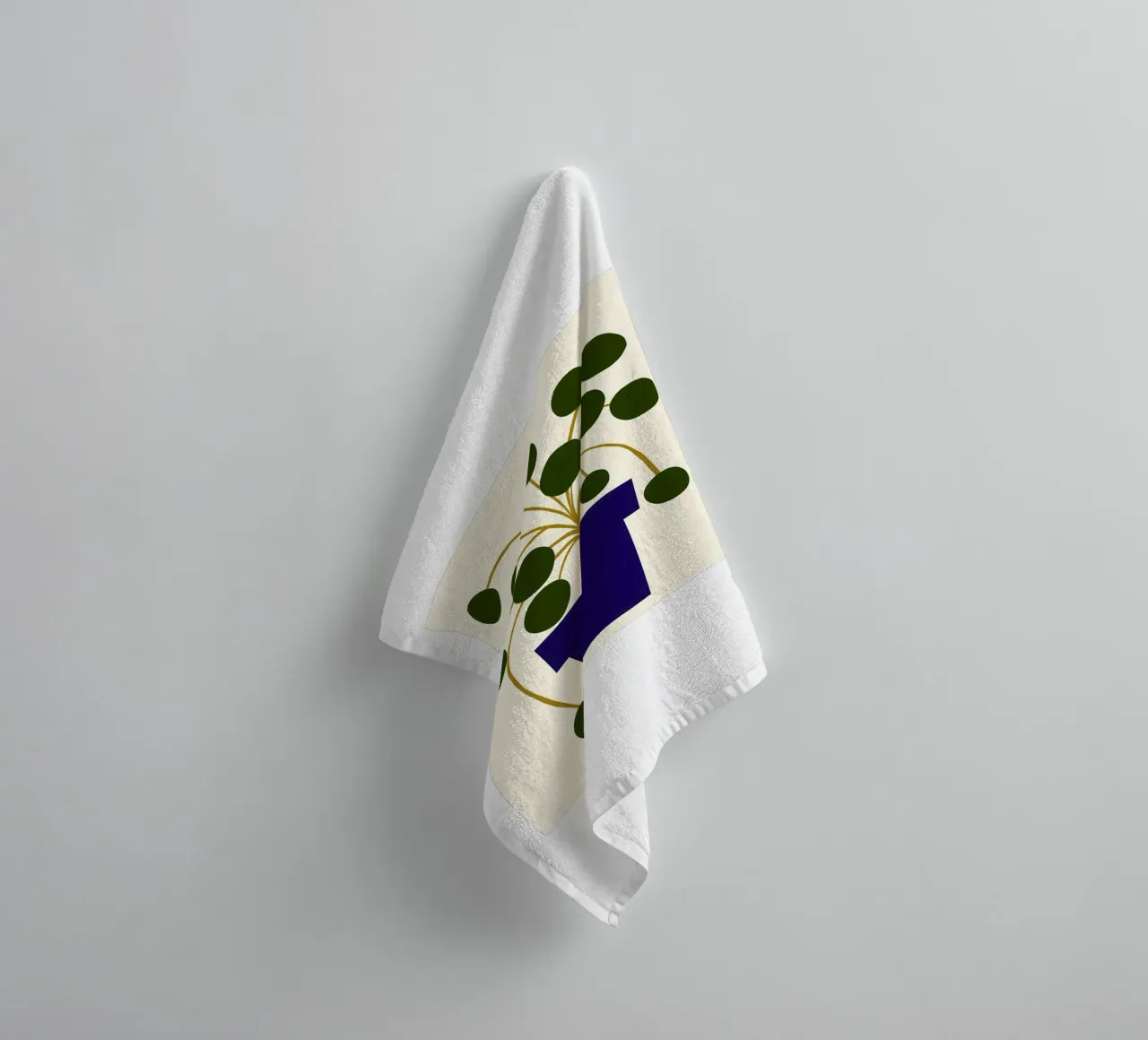 Abstract Botanical towel by Haleigh