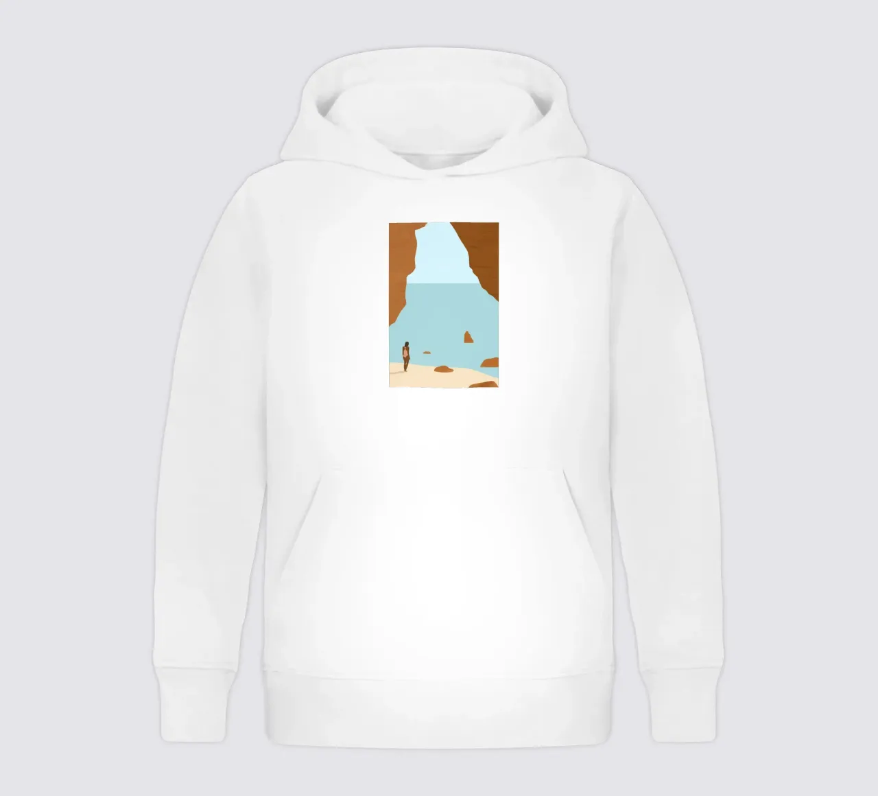 Rocky coast kids hoodie by Katinka Reinke