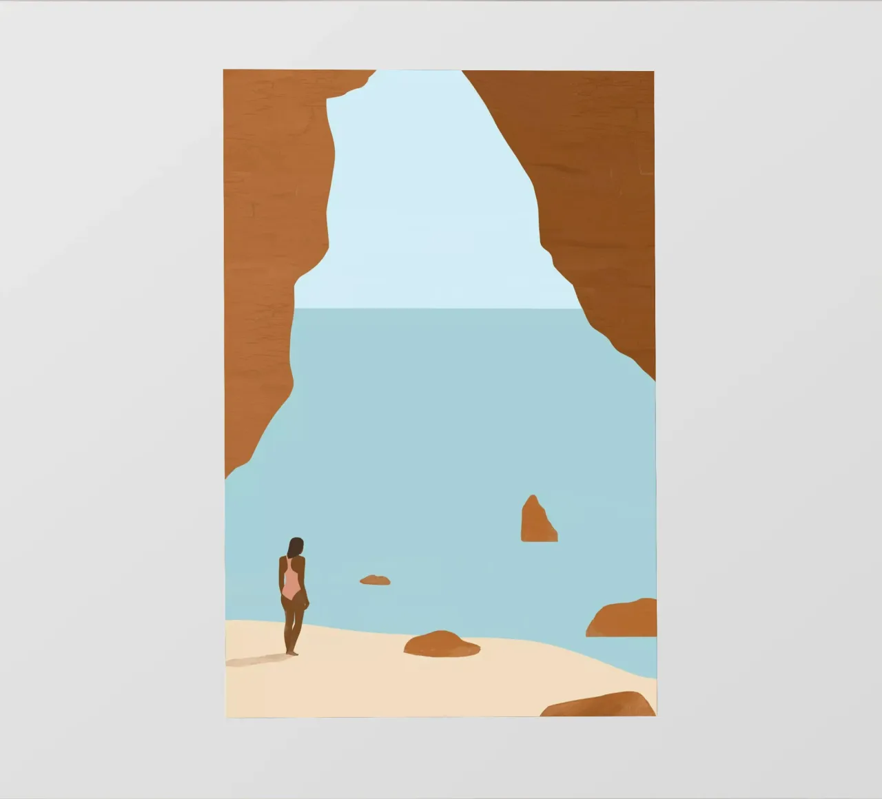 Rocky coast pvc cover by Katinka Reinke