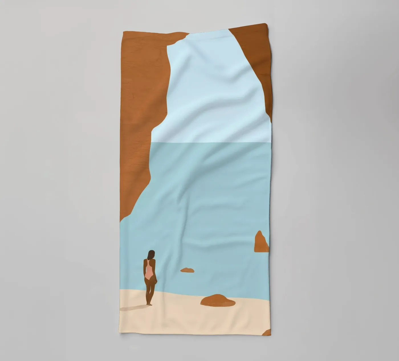 Rotskust badhanddoek van Katinka Reinke