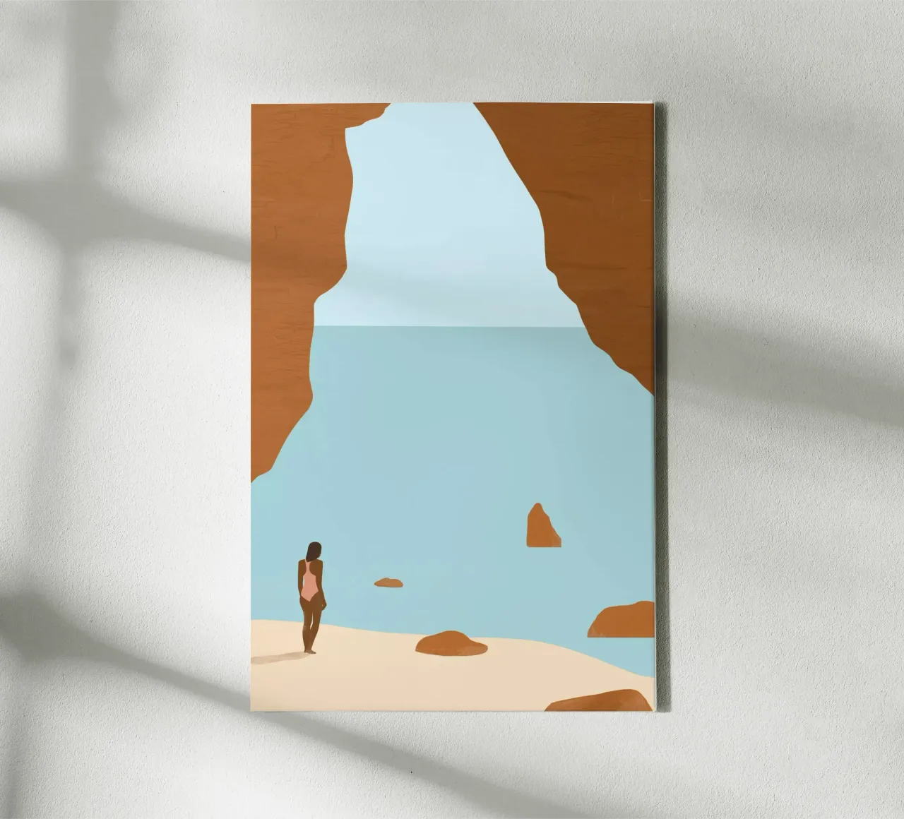 Rocky coast canvas with Floater frame by Katinka Reinke