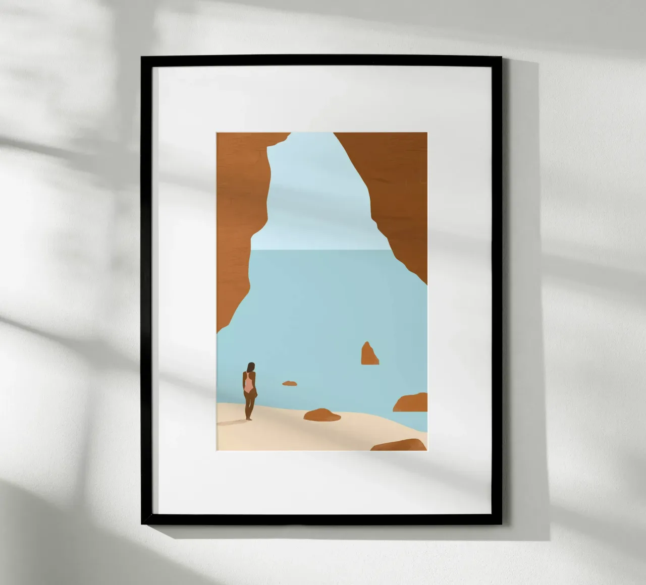 Costa rocciosa poster con telaio in plastica da Katinka Reinke