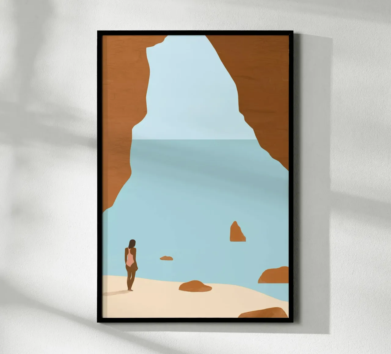 Costa rocciosa poster con telaio in plastica da Katinka Reinke