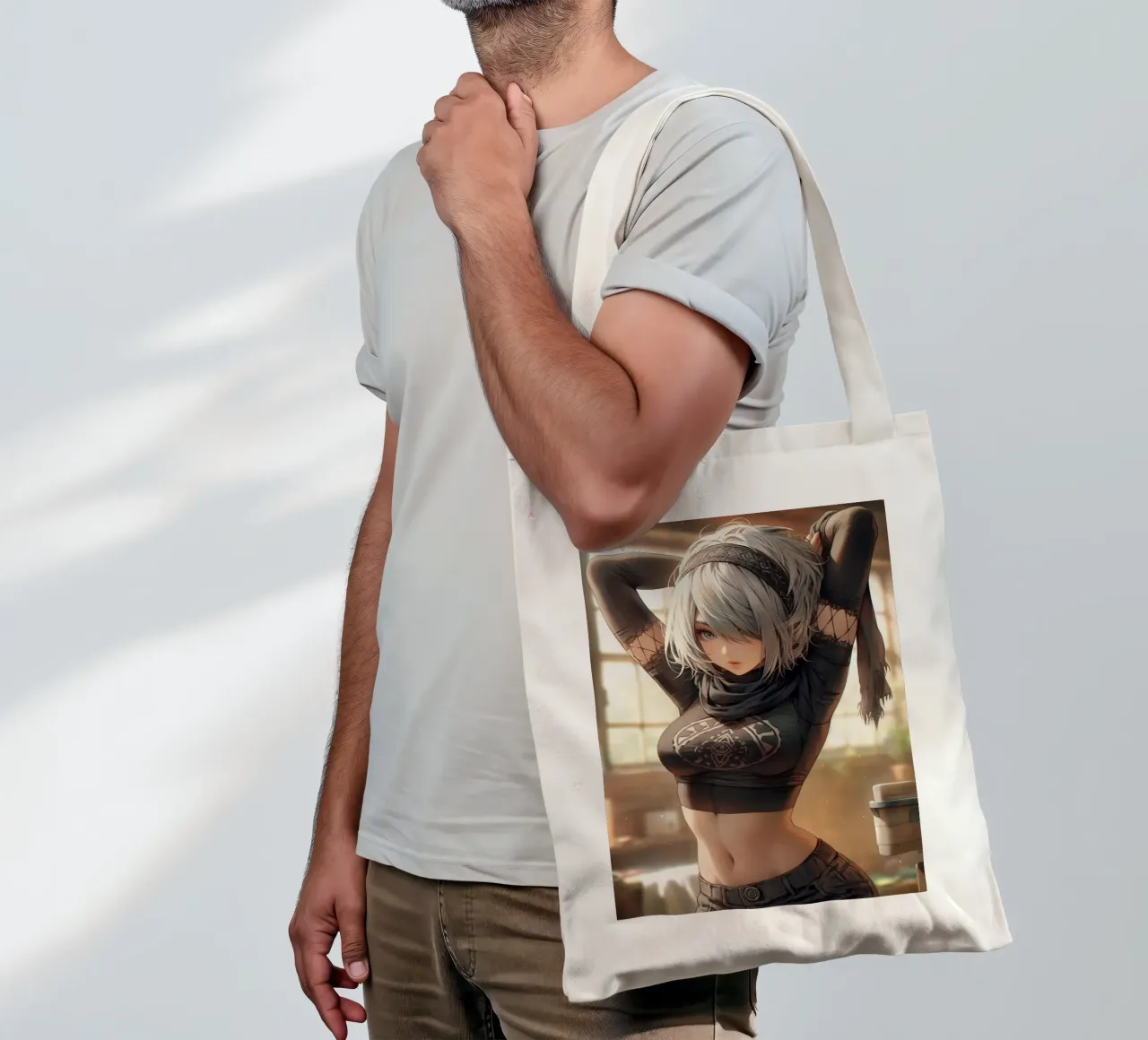 2B Nier Automata borsa in juta da Fleur de Lys