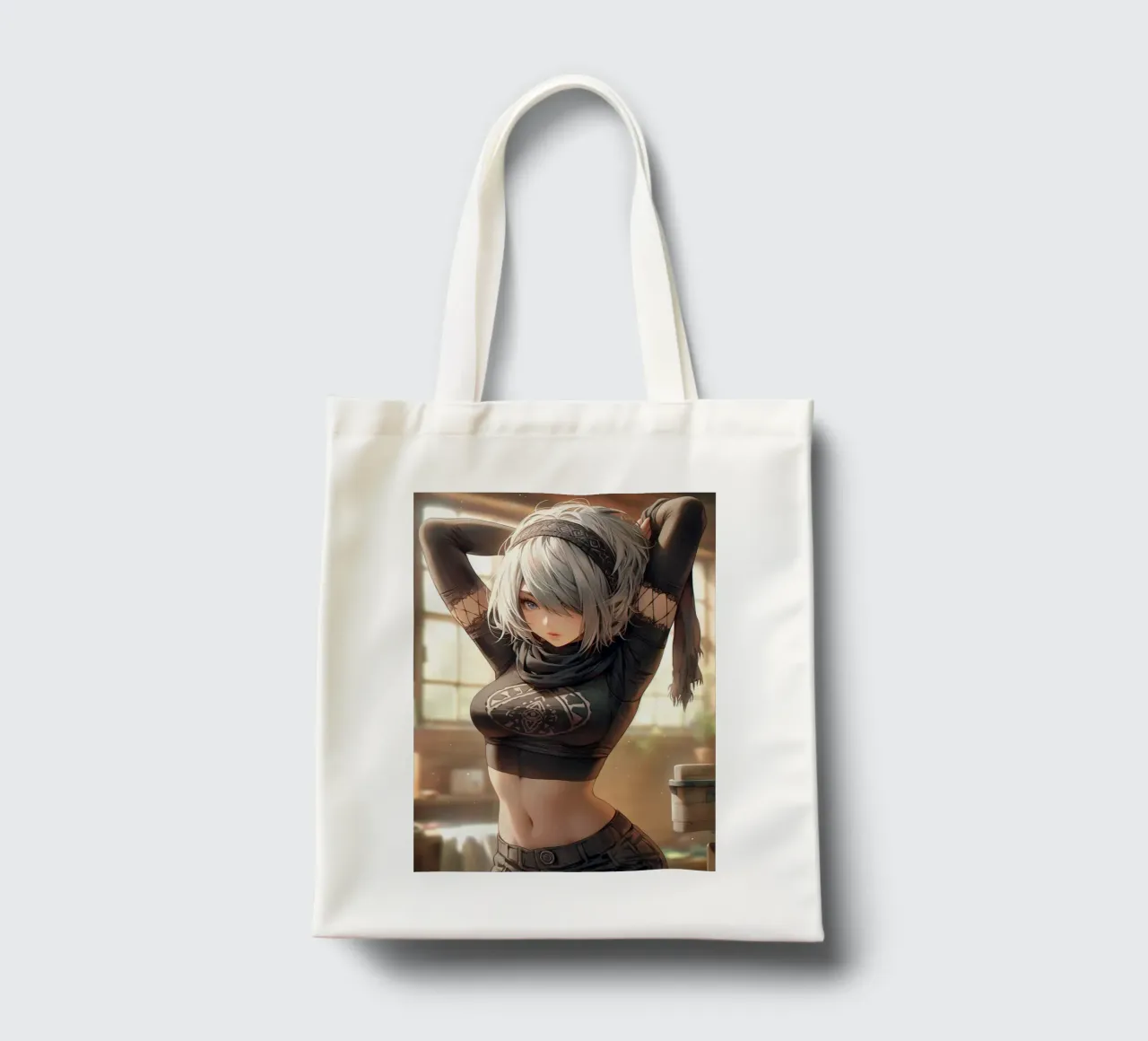 2B Nier Automata borsa in juta da Fleur de Lys