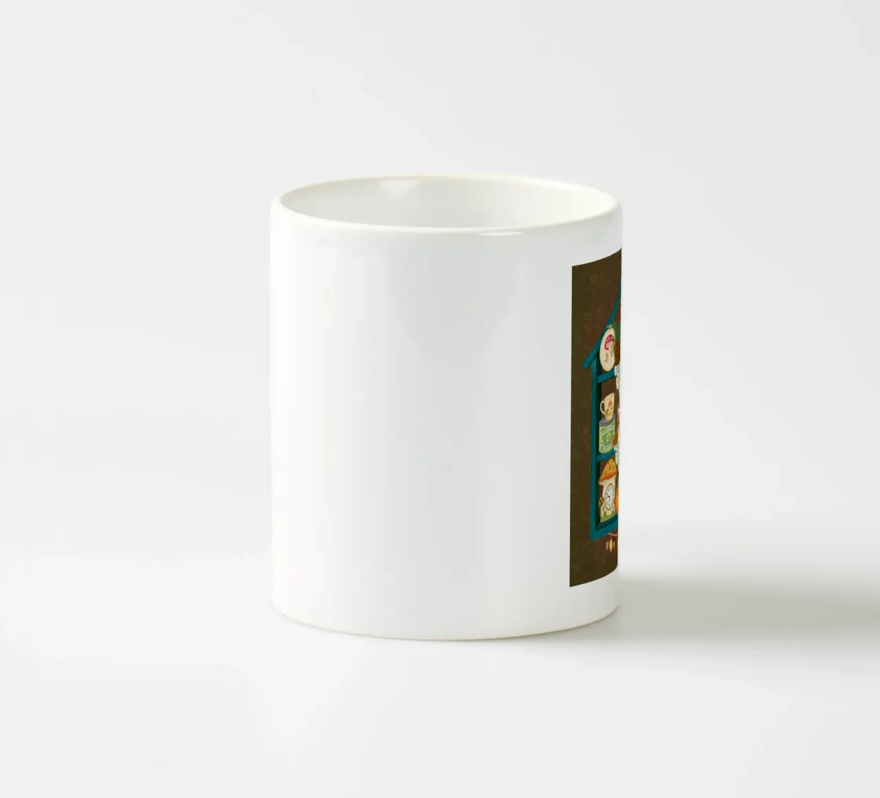Storia dello scaffale del nucleo del cottage tazza in ceramica da Taika Tori Art