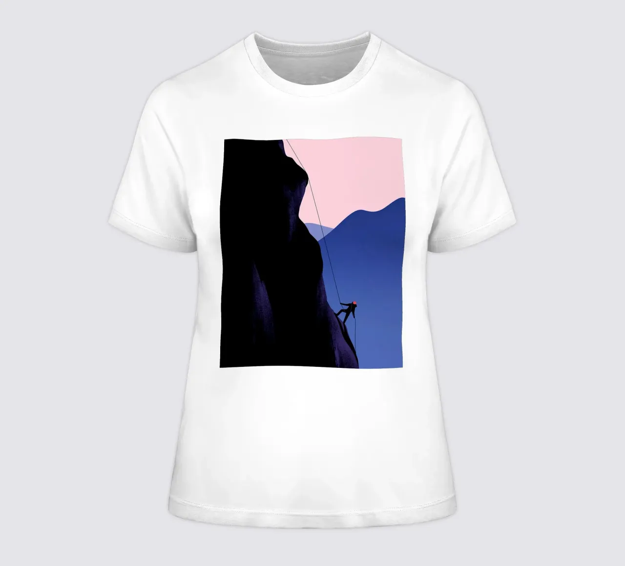 The Climb women's fitted t-shirt by cosmos studio