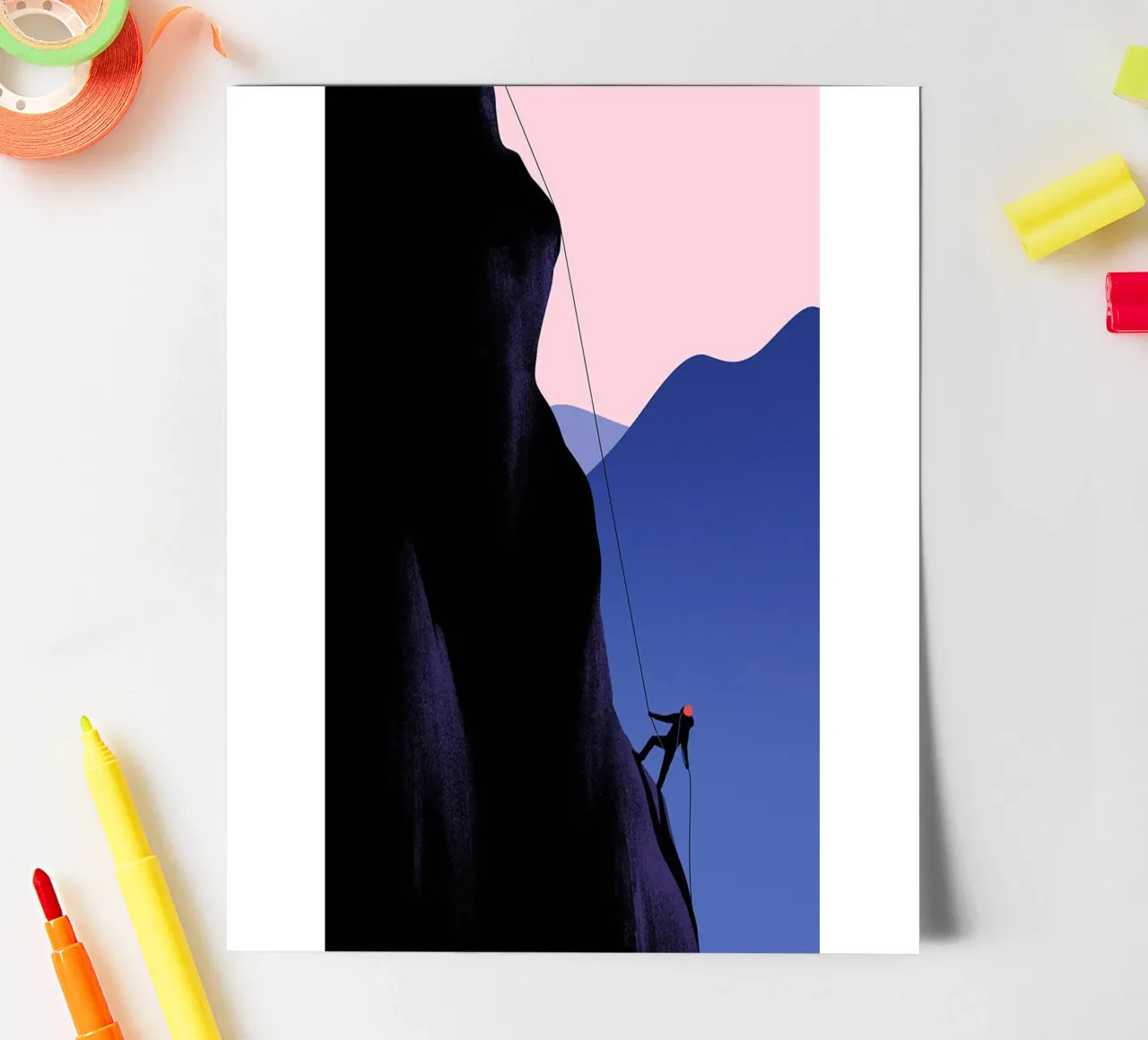 The Climb sticker sheet by cosmos studio