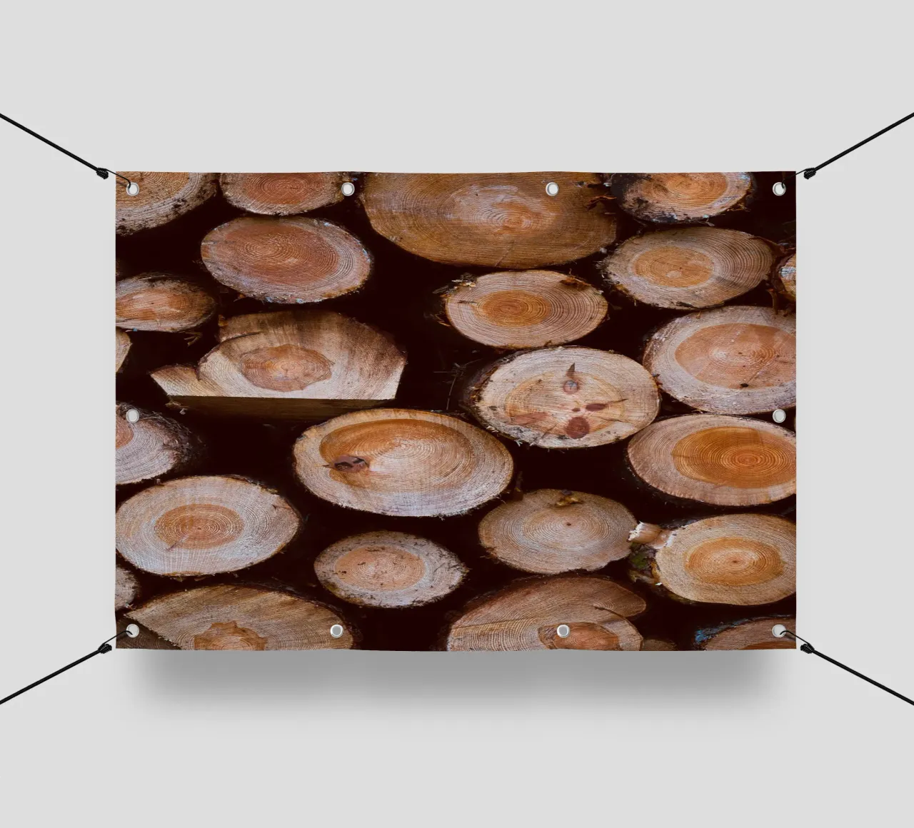 tronchi di legno telo in pvc da Earthly Visions