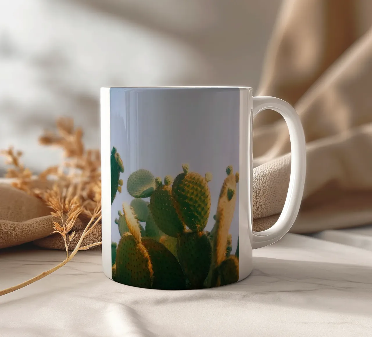 cactus fico d'India tazza in ceramica da Earthly Visions