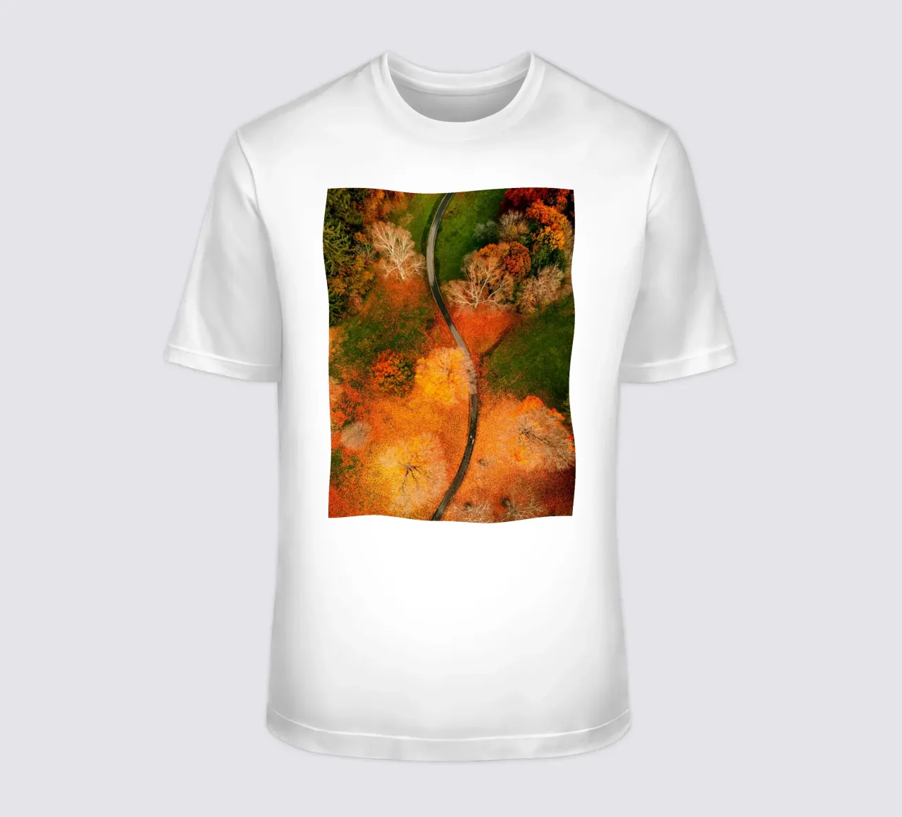vue aérienne chemin sinueux t-shirt de Earthly Visions