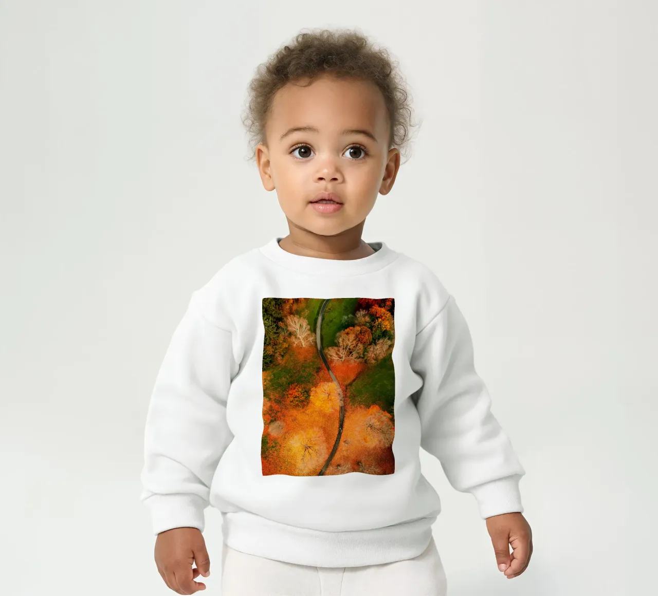 vue aérienne chemin sinueux sweat pour bébé de Earthly Visions