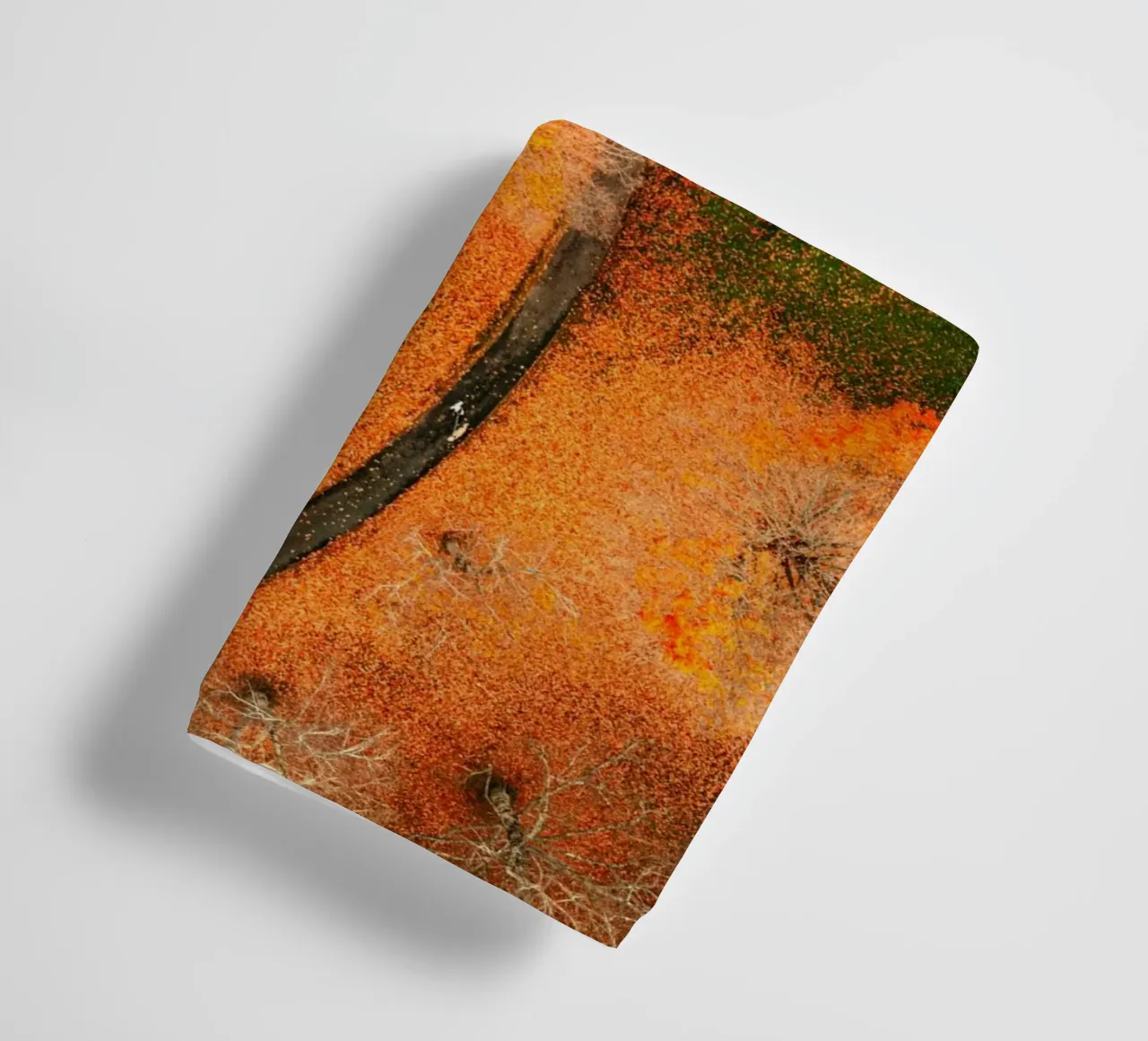 vue aérienne chemin sinueux serviette de bain de Earthly Visions