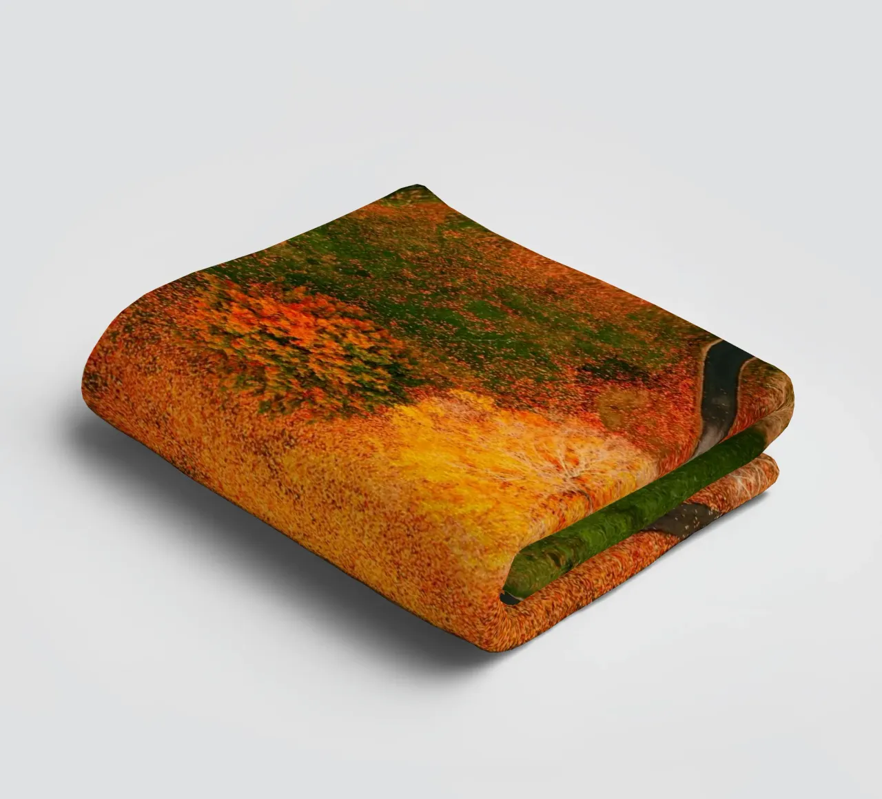 vue aérienne chemin sinueux serviette de bain de Earthly Visions