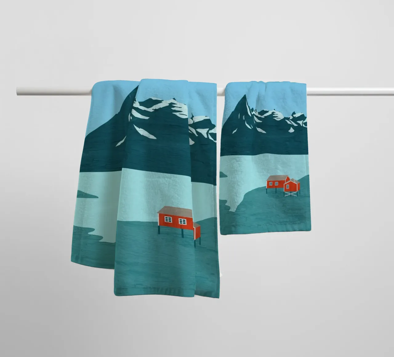 Paesaggio Norvegia asciugamano da bagno da Katinka Reinke