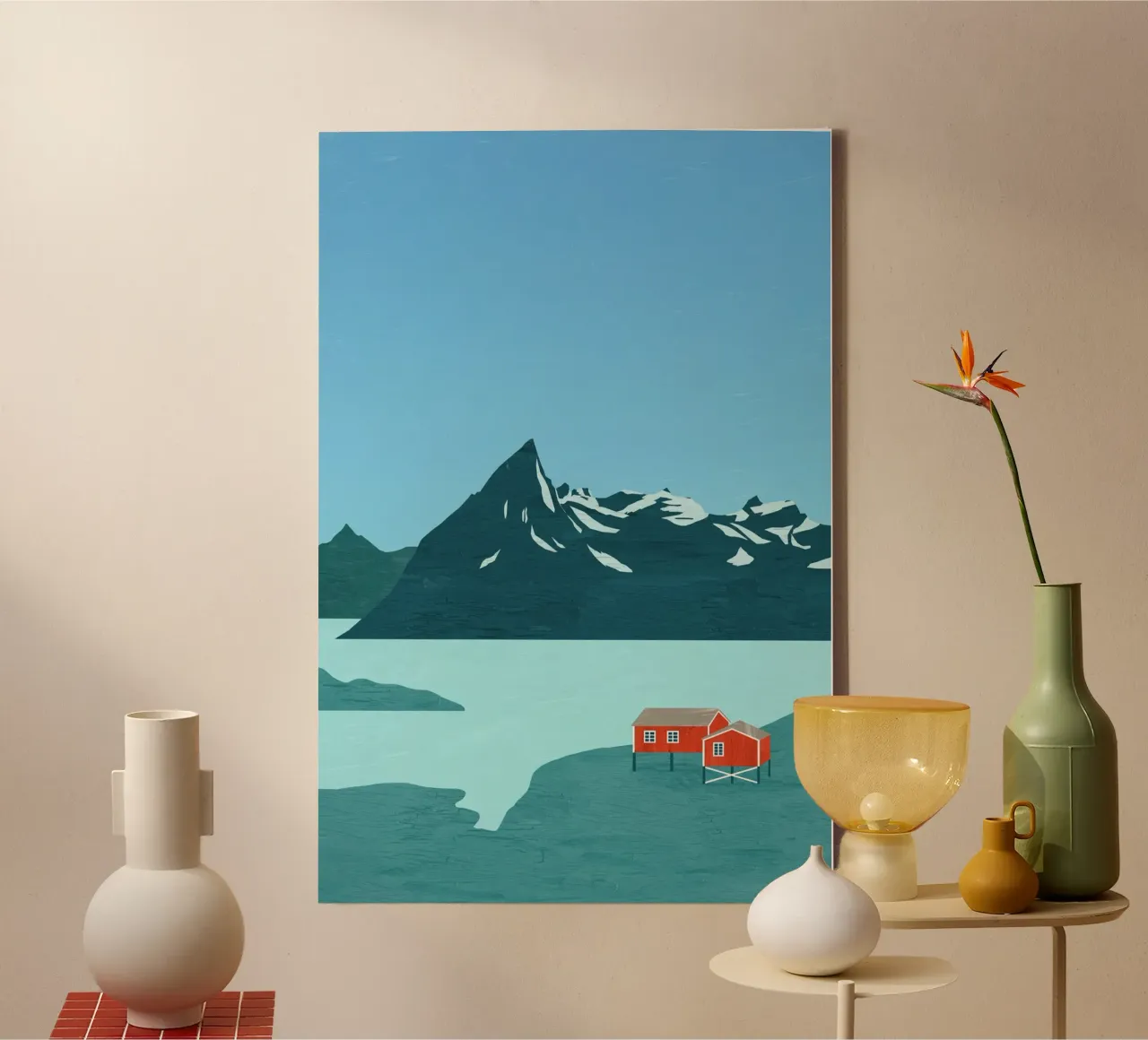 Paesaggio Norvegia tela con Cornice a cassetta da Katinka Reinke