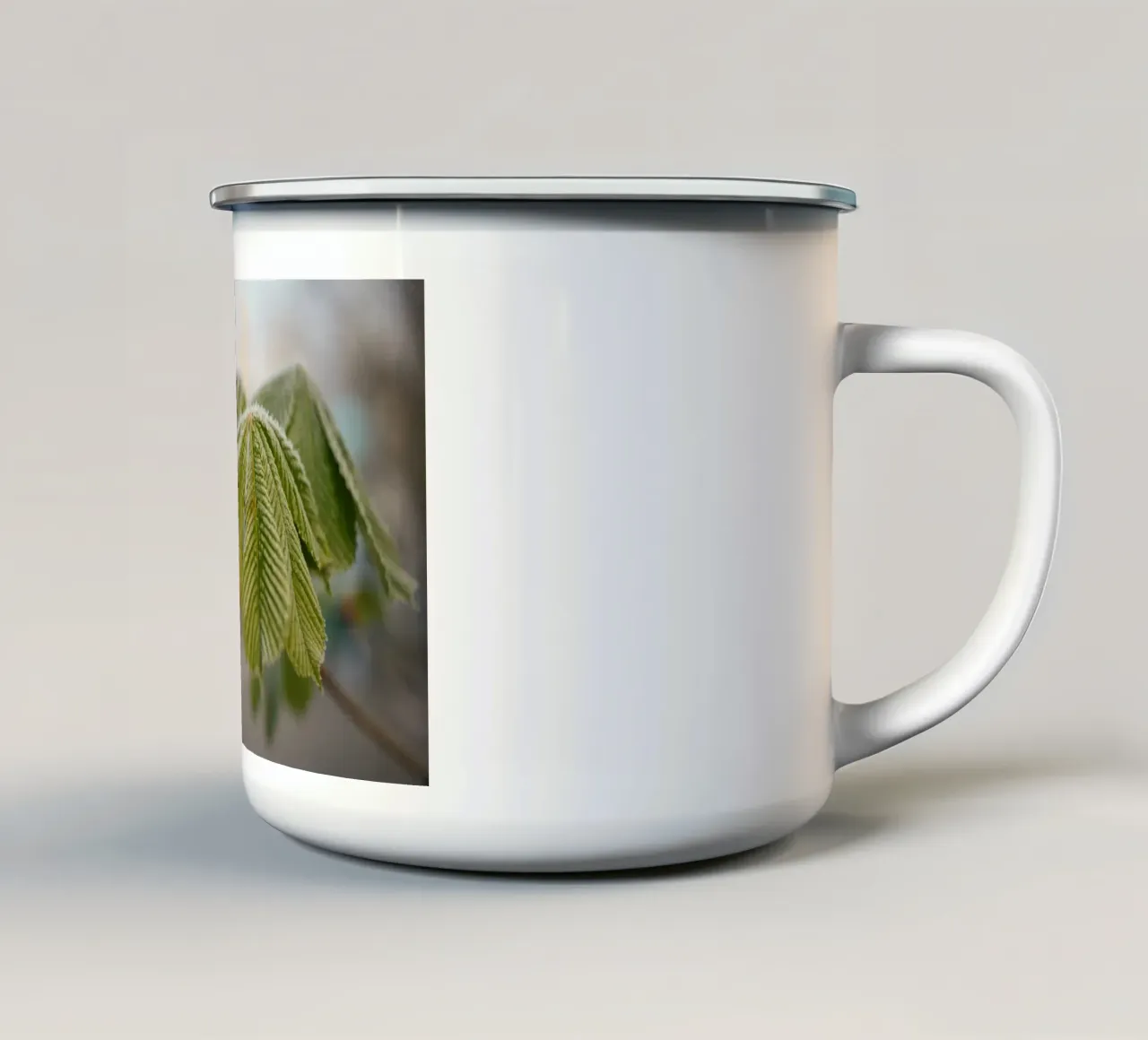 foglie di gelo tazza in smalto da Earthly Visions
