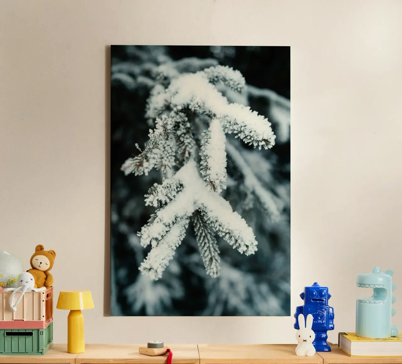 sneeuwtak canvas met Baklijst van Earthly Visions