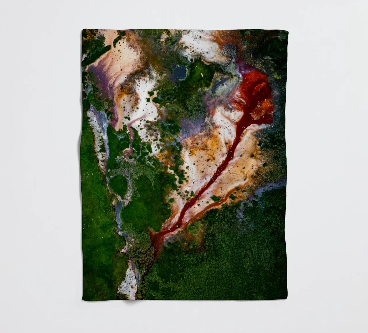 Luftaufnahme Landschaft Fleecedecke von Earthly Visions