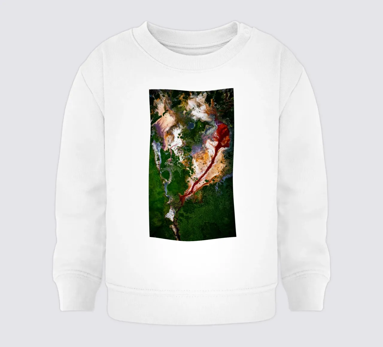 aerial view landscape baby sweatshirt by Earthly Visions