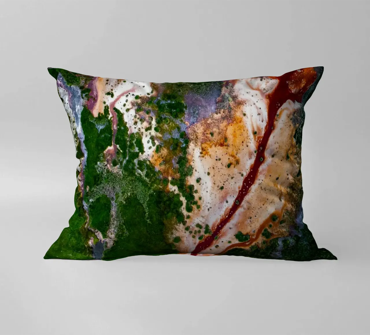 aerial view landscape decorative cushion by Earthly Visions