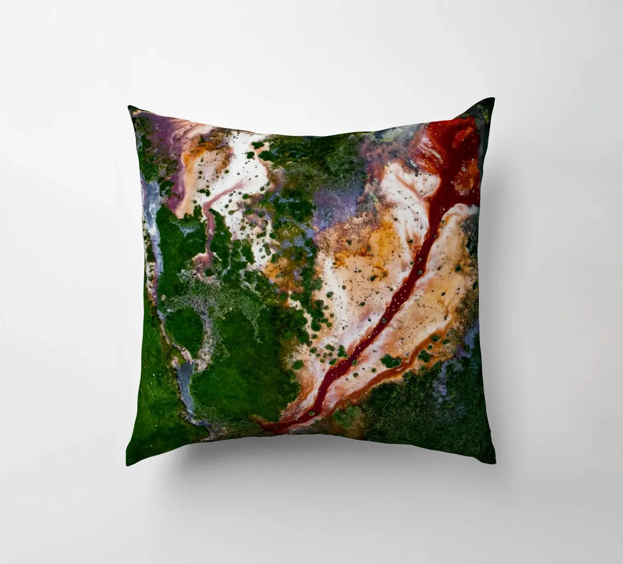 aerial view landscape decorative cushion by Earthly Visions