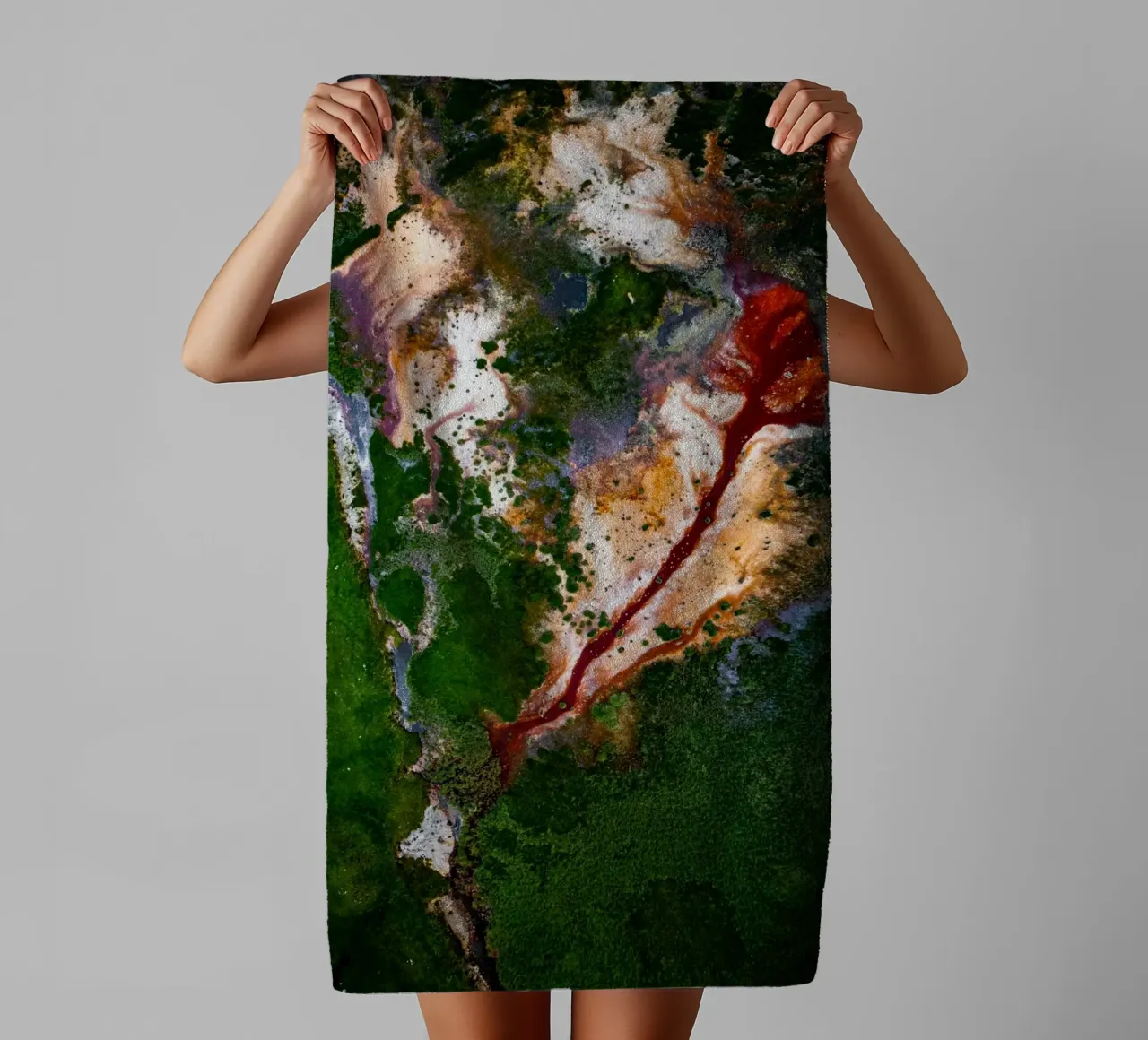 vue aérienne paysage serviette de bain de Earthly Visions