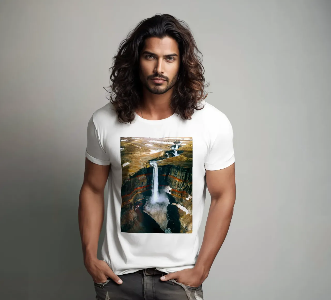 canyon delle cascate t-shirt da Earthly Visions