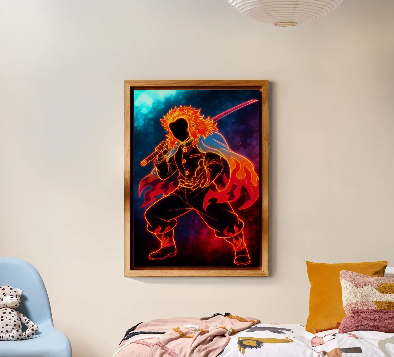 Soul Of Demon slayer Rengoku Kyōjurō alluminio dibond da DGSoulheroes