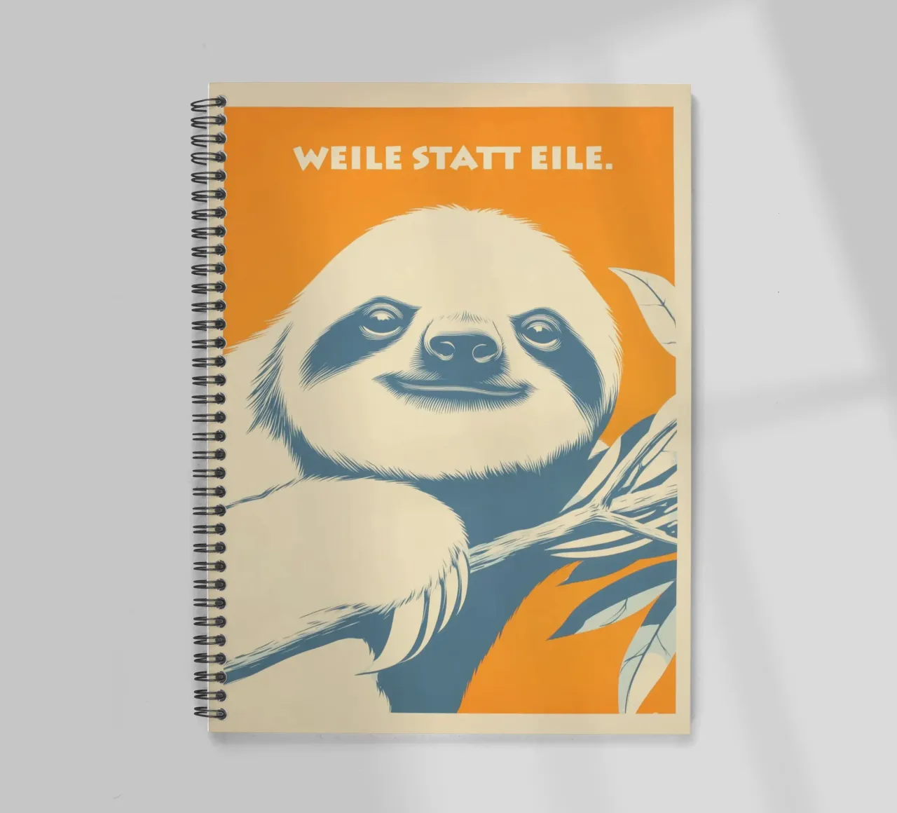 Time instead of haste | Learning from sloths spiral notebook by Autofocus