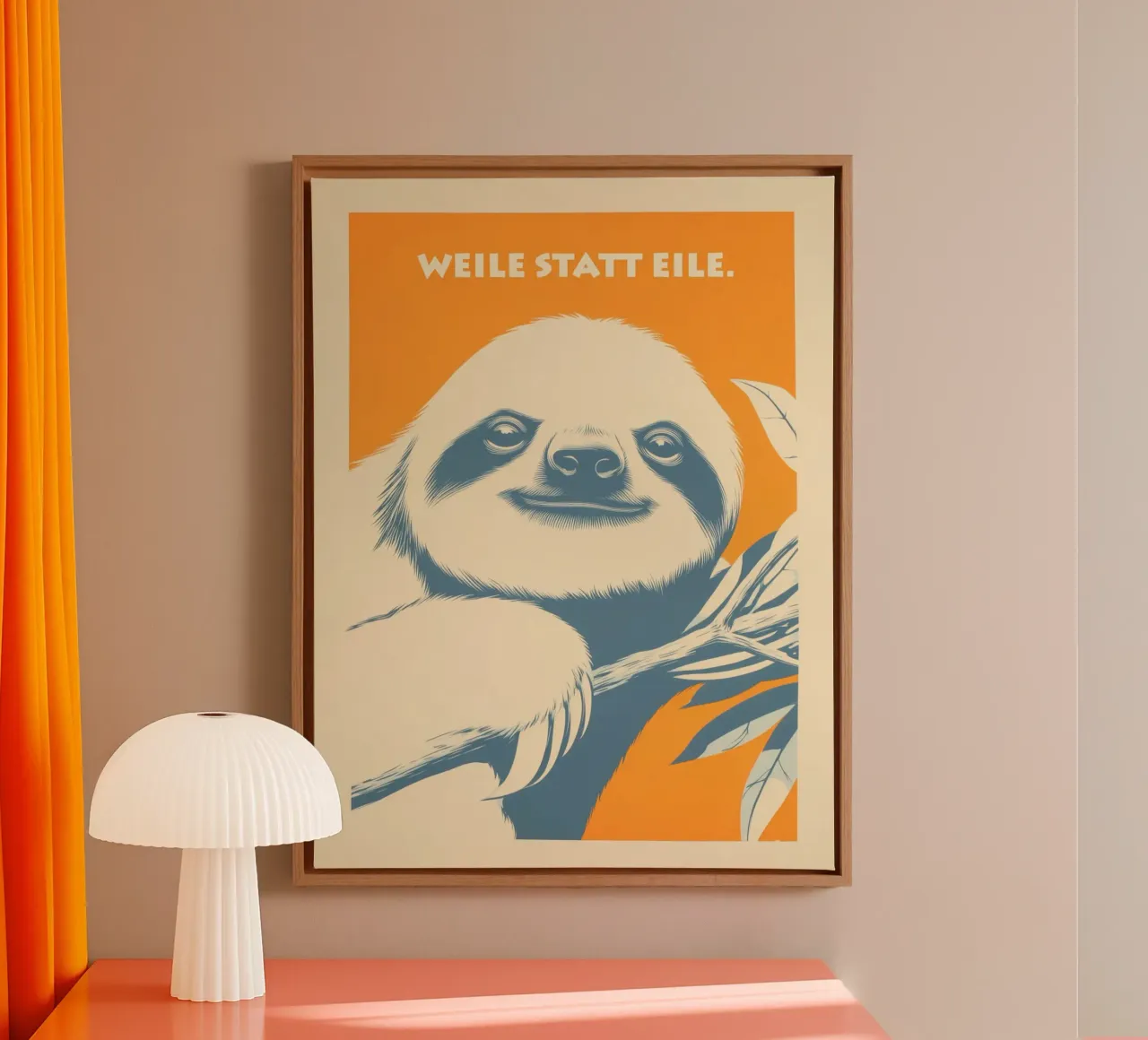 Time instead of haste | Learning from sloths canvas by Autofocus